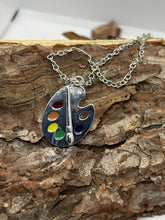 Load image into Gallery viewer, Artist palette pendant necklace
