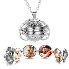 Load image into Gallery viewer, Four photo pendant necklace
