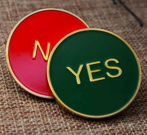 Yes / no dilemma / choice coin | drinking games | yes no game coin