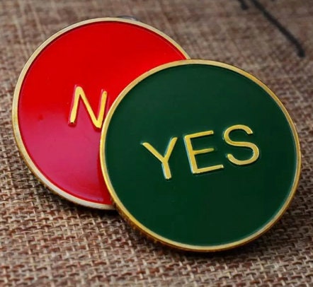 Yes / no dilemma / choice coin | drinking games | yes no game coin