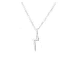 Load image into Gallery viewer, Ziggy Stardust David Bowie inspired lightning bolt pendant | Lightning necklace
