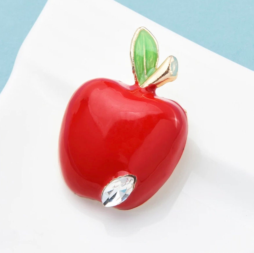 Apple brooch pin | Apple brooch | Gifts for teachers | Teacher gifts | Apple badges